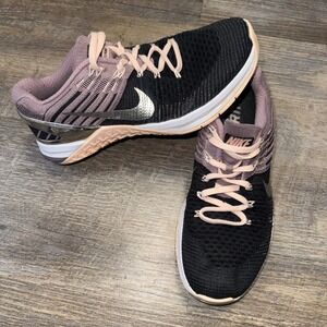 Nike Metcon DSX Flyknit Bionic Chrome Blush Black Women's 7 Shoes 904659-001